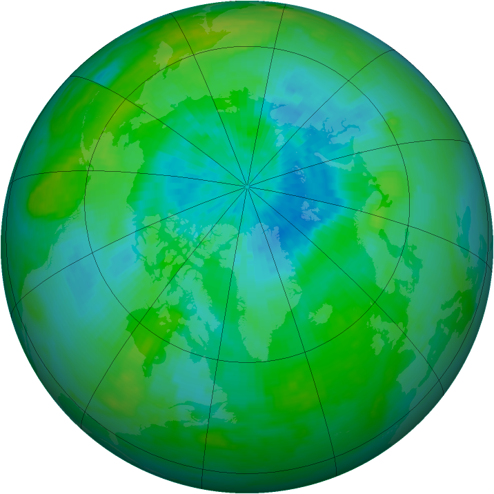 Arctic ozone map for 08 September 1981